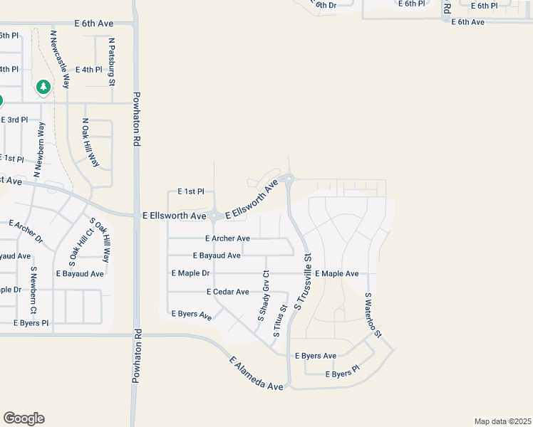 map of restaurants, bars, coffee shops, grocery stores, and more near 26858 East Maple Avenue in Aurora