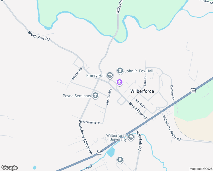 map of restaurants, bars, coffee shops, grocery stores, and more near 1287 Brush Row Road in Xenia