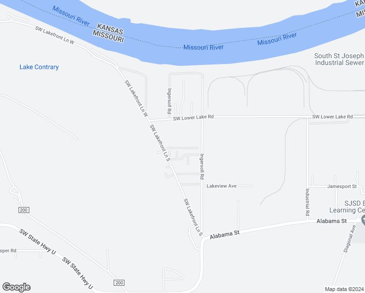 map of restaurants, bars, coffee shops, grocery stores, and more near 5505 Southwest Lakefront Lane South in Saint Joseph