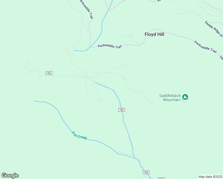 map of restaurants, bars, coffee shops, grocery stores, and more near County Road 182 in Floyd Hill