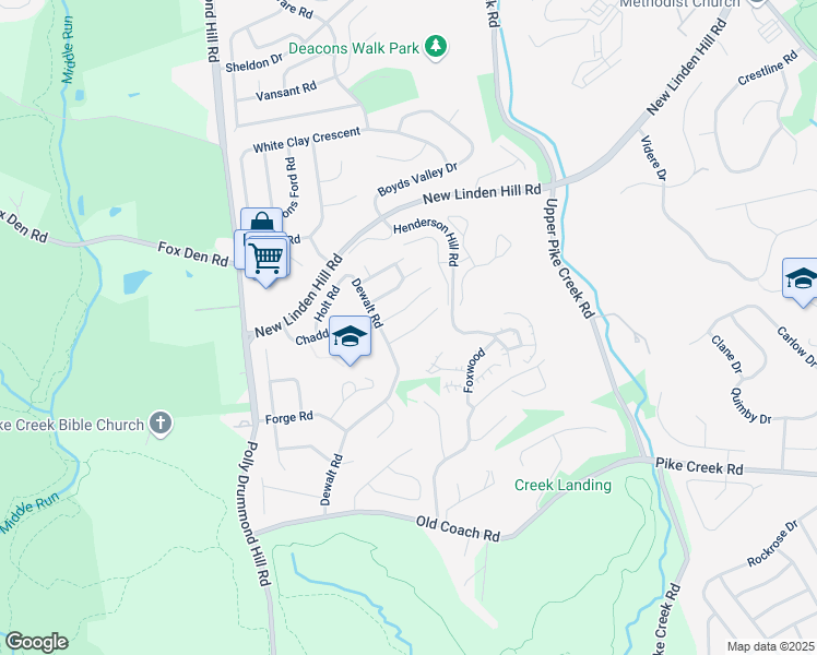 map of restaurants, bars, coffee shops, grocery stores, and more near 116 Emery Court in Newark