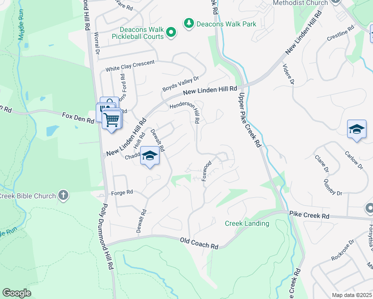 map of restaurants, bars, coffee shops, grocery stores, and more near 50 Henderson Hill Road in Newark