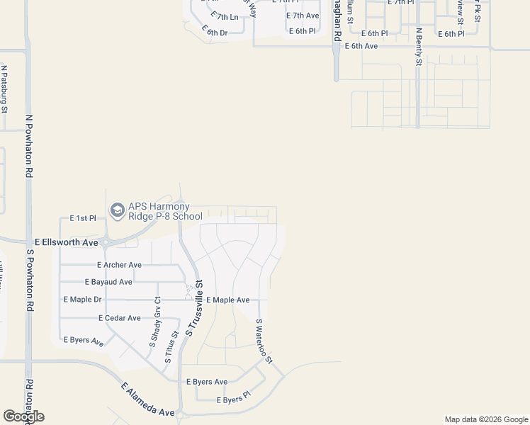 map of restaurants, bars, coffee shops, grocery stores, and more near 27742 East 1st Avenue in Aurora
