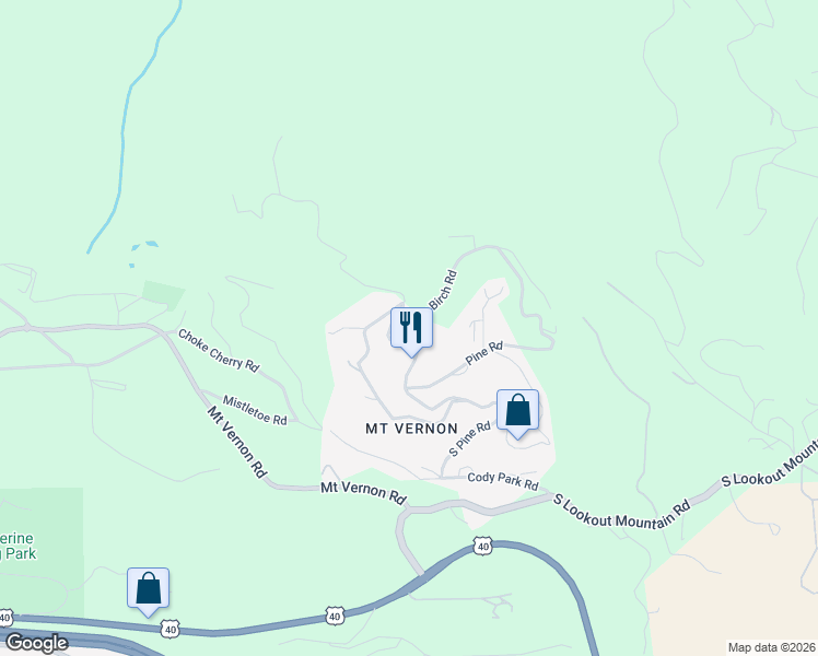 map of restaurants, bars, coffee shops, grocery stores, and more near 213 Columbine Road in Golden