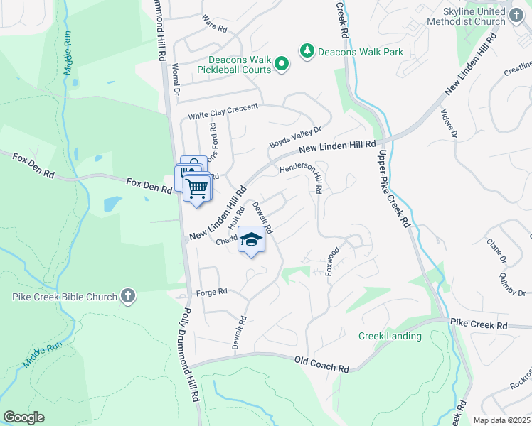 map of restaurants, bars, coffee shops, grocery stores, and more near 2 Martine Court in Newark