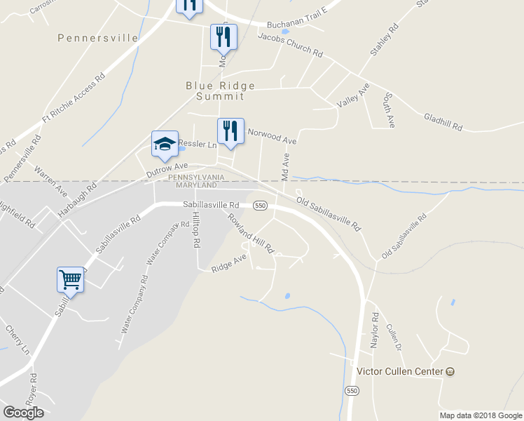 map of restaurants, bars, coffee shops, grocery stores, and more near 17670 Sabillasville Road in Sabillasville