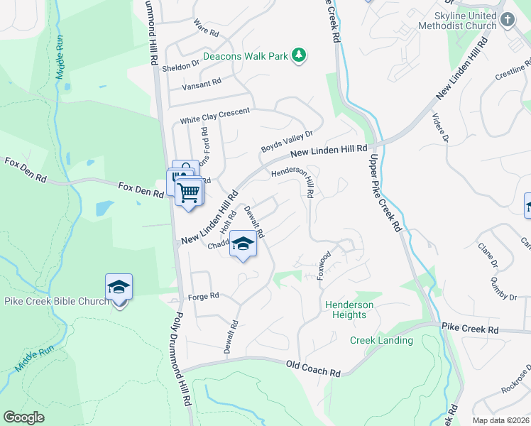 map of restaurants, bars, coffee shops, grocery stores, and more near 2 Martine Court in Newark