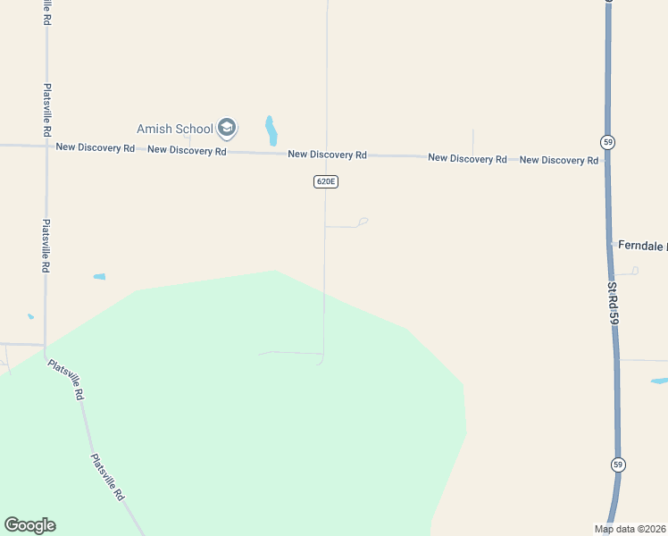 map of restaurants, bars, coffee shops, grocery stores, and more near County Road 620E in Rockville