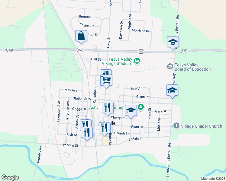 map of restaurants, bars, coffee shops, grocery stores, and more near 55 Glenn Road in Ashville