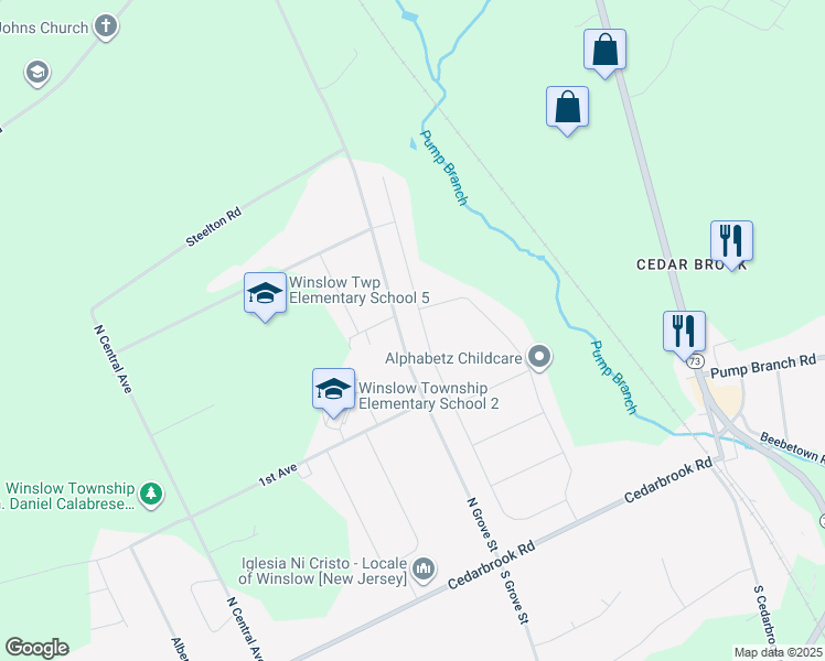 map of restaurants, bars, coffee shops, grocery stores, and more near 59 North Grove Street in Berlin