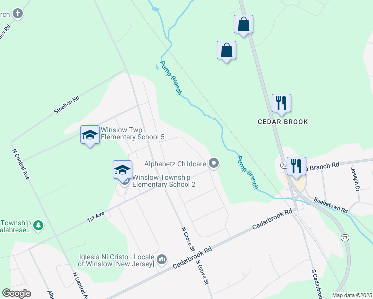 map of restaurants, bars, coffee shops, grocery stores, and more near 151 Desilvio Drive in Sicklerville