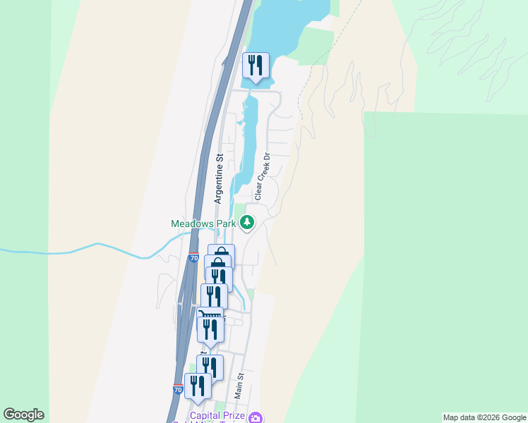 map of restaurants, bars, coffee shops, grocery stores, and more near 247 Clear Creek Drive in Georgetown
