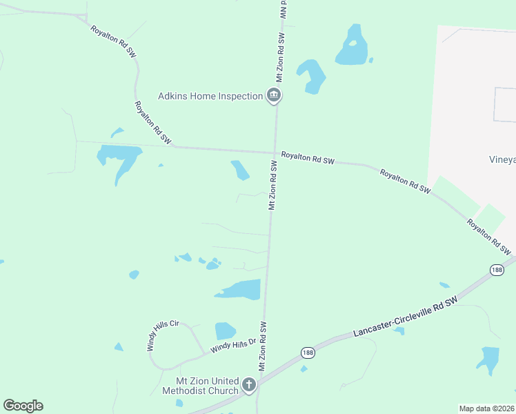 map of restaurants, bars, coffee shops, grocery stores, and more near 681 Mount Zion Road Southwest in Lancaster