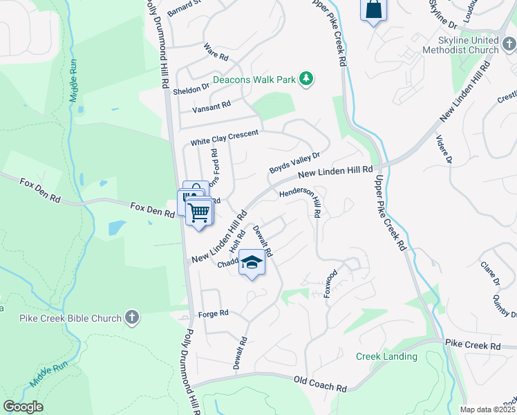 map of restaurants, bars, coffee shops, grocery stores, and more near 209 Roseman Court in Newark