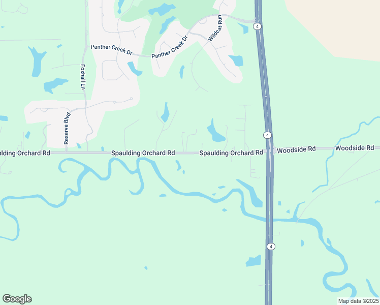 map of restaurants, bars, coffee shops, grocery stores, and more near 3300 Spaulding Orchard Road in Springfield