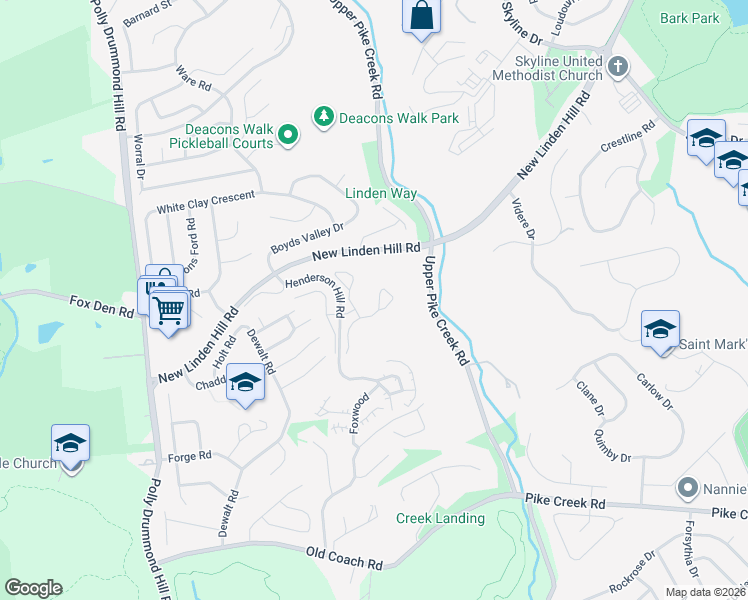 map of restaurants, bars, coffee shops, grocery stores, and more near 304 Greystone Lane in Newark