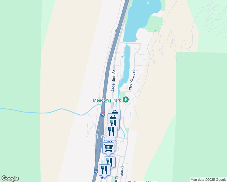 map of restaurants, bars, coffee shops, grocery stores, and more near in Georgetown