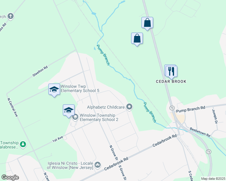 map of restaurants, bars, coffee shops, grocery stores, and more near 151 Desilvio Drive in Sicklerville