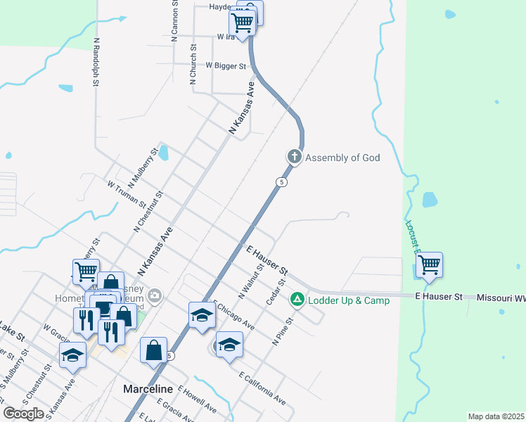North Missouri Avenue, Marceline MO Walk Score