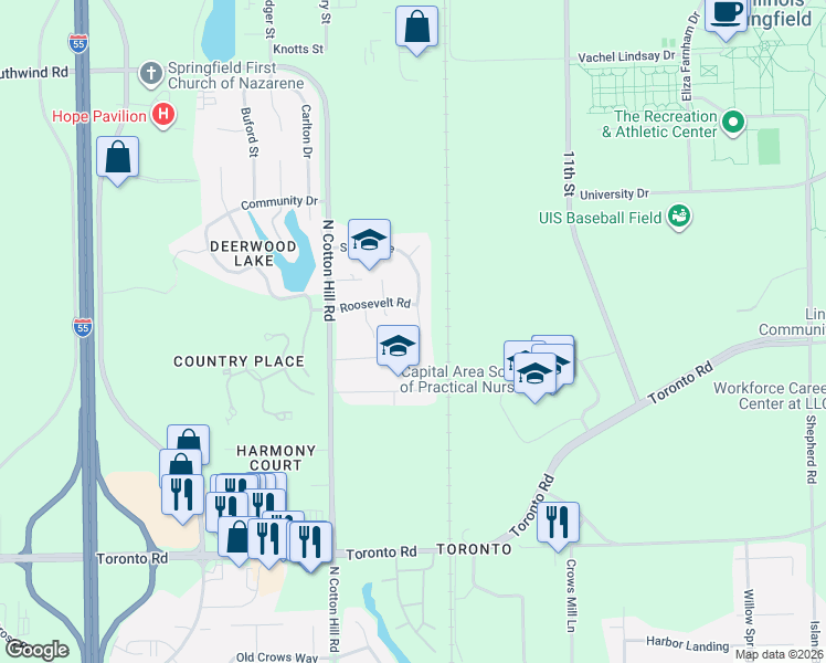 map of restaurants, bars, coffee shops, grocery stores, and more near 42-98 Sarah Avenue in Springfield