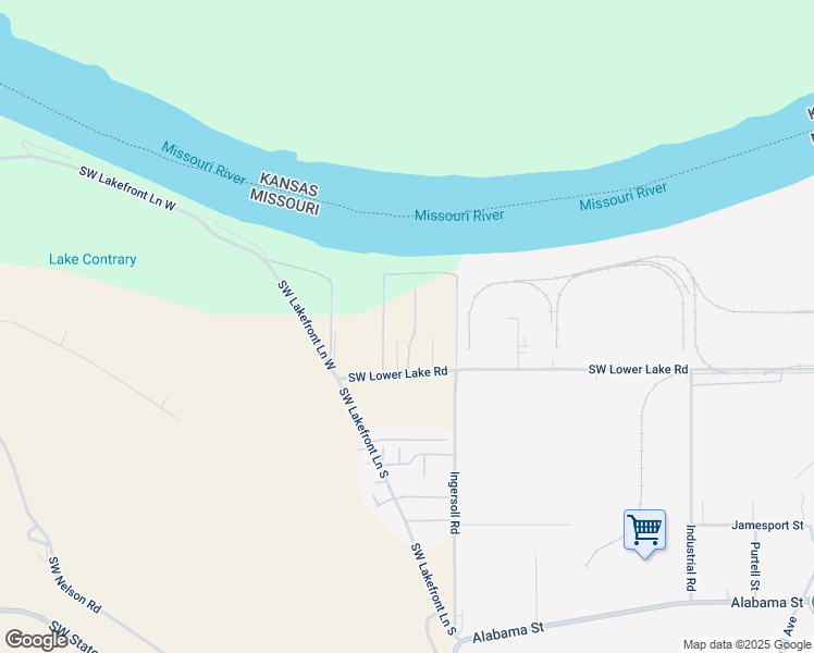 map of restaurants, bars, coffee shops, grocery stores, and more near 2625 Southwest Lower Lake Road in Saint Joseph