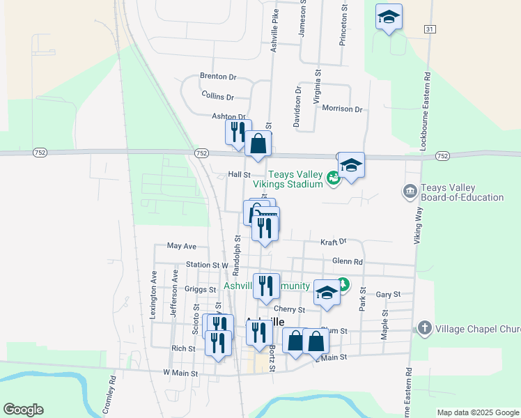 map of restaurants, bars, coffee shops, grocery stores, and more near 430 Long Street in Ashville