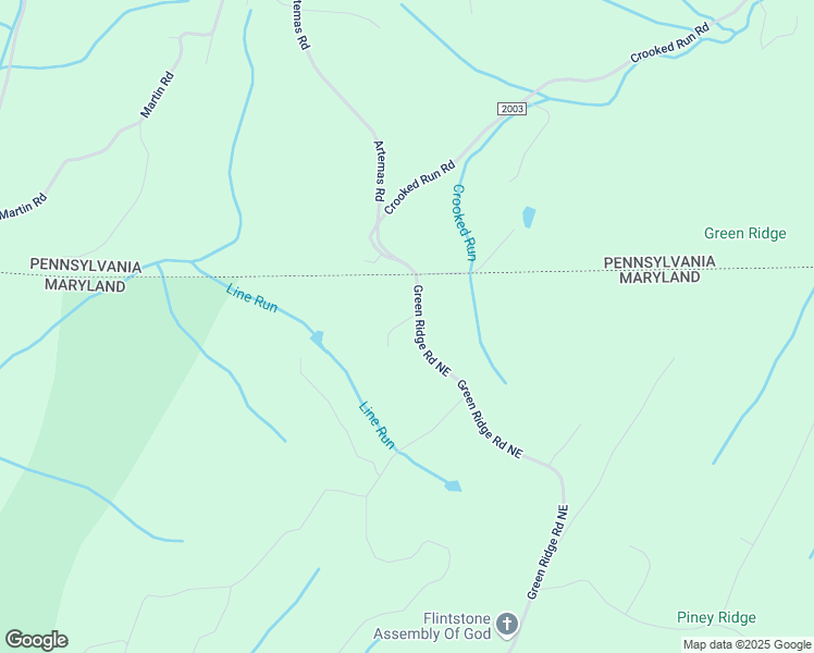 map of restaurants, bars, coffee shops, grocery stores, and more near 14101 Green Ridge Road Northeast in Flintstone