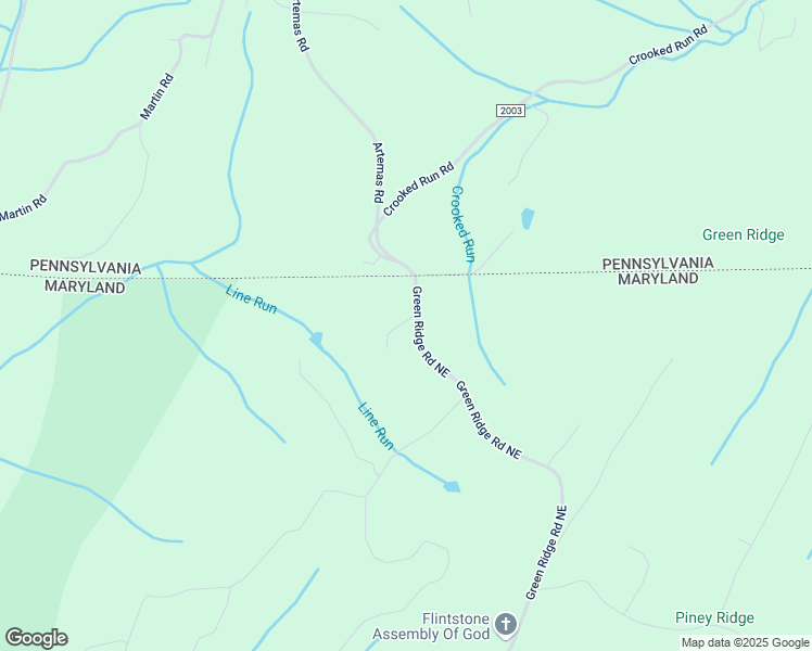 map of restaurants, bars, coffee shops, grocery stores, and more near 14101 Green Ridge Road Northeast in Flintstone