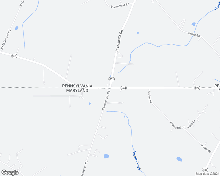 map of restaurants, bars, coffee shops, grocery stores, and more near 9 Bryansville Road in Fawn Grove
