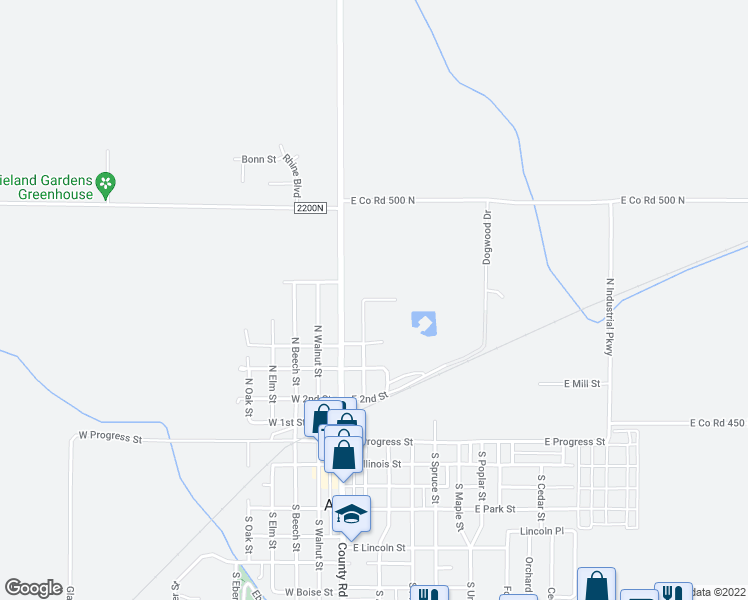 map of restaurants, bars, coffee shops, grocery stores, and more near 132 Rhema Drive in Arthur