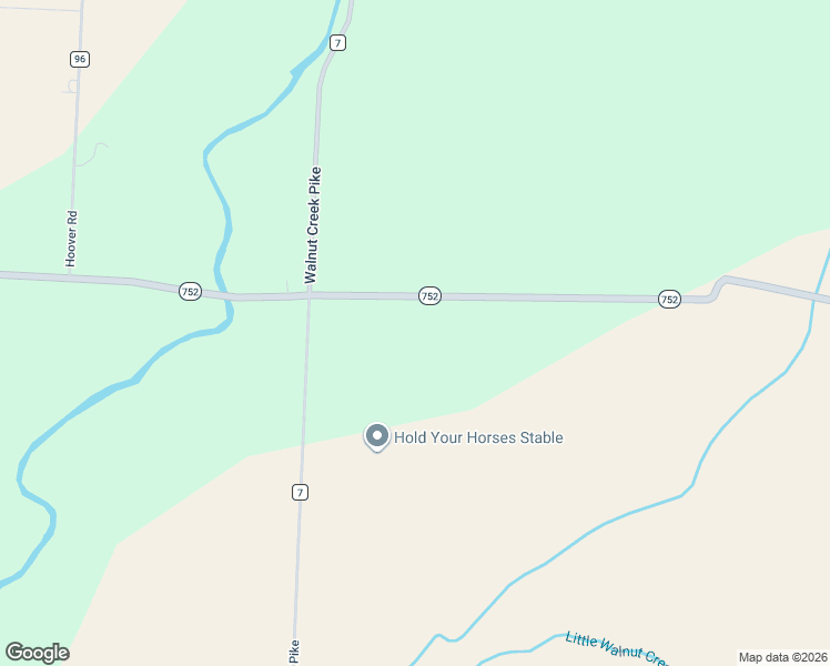 map of restaurants, bars, coffee shops, grocery stores, and more near 5571 Ohio 752 in Ashville