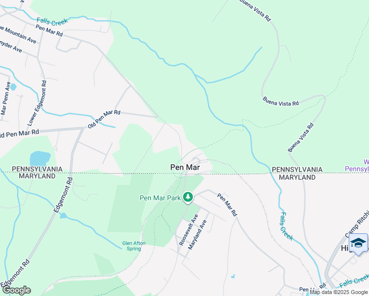 map of restaurants, bars, coffee shops, grocery stores, and more near 13059 Pen Mar Road in Waynesboro