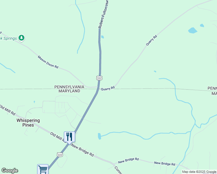 map of restaurants, bars, coffee shops, grocery stores, and more near 328 Quarry Road in Peach Bottom