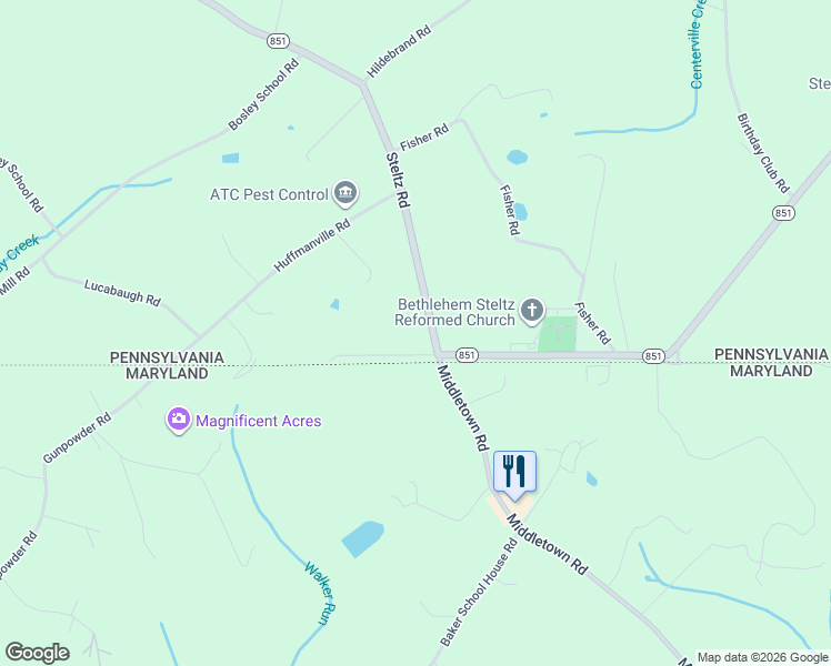 map of restaurants, bars, coffee shops, grocery stores, and more near 5967 Steltz Rd in Glen Rock