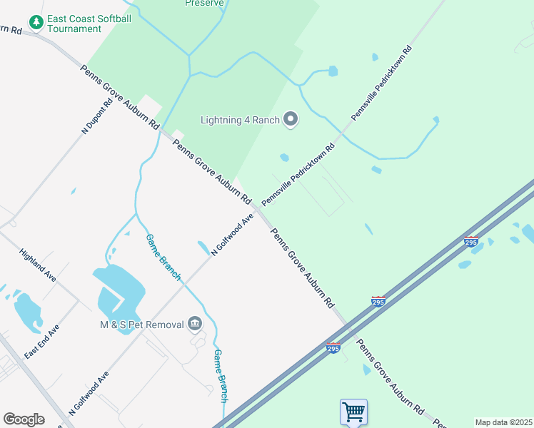 map of restaurants, bars, coffee shops, grocery stores, and more near 277 Pennsville Pedricktown Road in Pedricktown