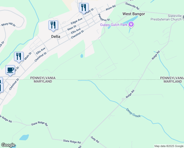map of restaurants, bars, coffee shops, grocery stores, and more near in Delta