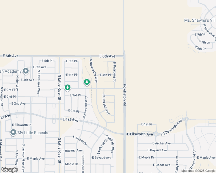 map of restaurants, bars, coffee shops, grocery stores, and more near 26308 East 3rd Avenue in Aurora