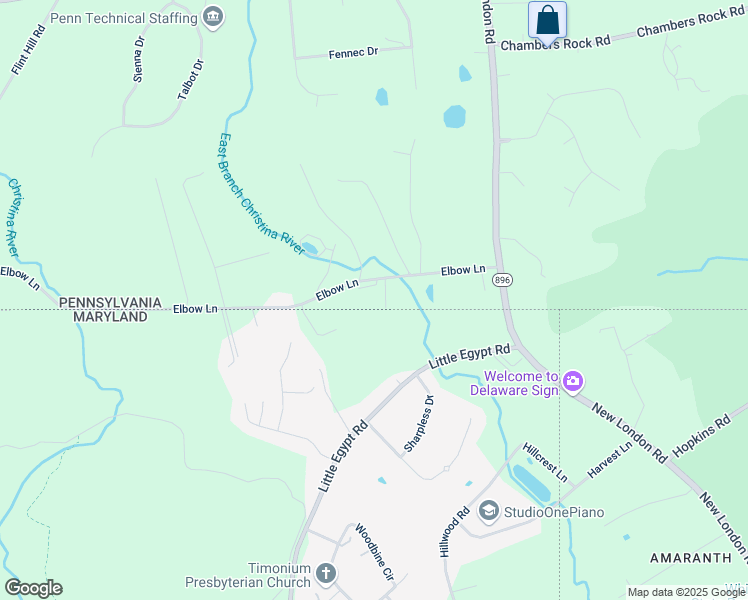 map of restaurants, bars, coffee shops, grocery stores, and more near 190 Elbow Lane in Landenberg