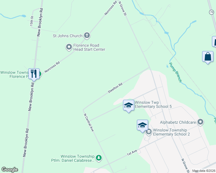 map of restaurants, bars, coffee shops, grocery stores, and more near 133 Steelton Road in Berlin