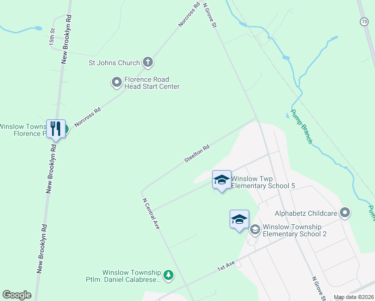 map of restaurants, bars, coffee shops, grocery stores, and more near 133 Steelton Road in Berlin
