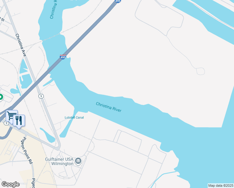 map of restaurants, bars, coffee shops, grocery stores, and more near 1380 East 4th Street in Wilmington