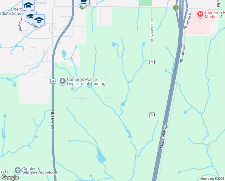 map of restaurants, bars, coffee shops, grocery stores, and more near 9715 Heritage Hills Drive in Cameron
