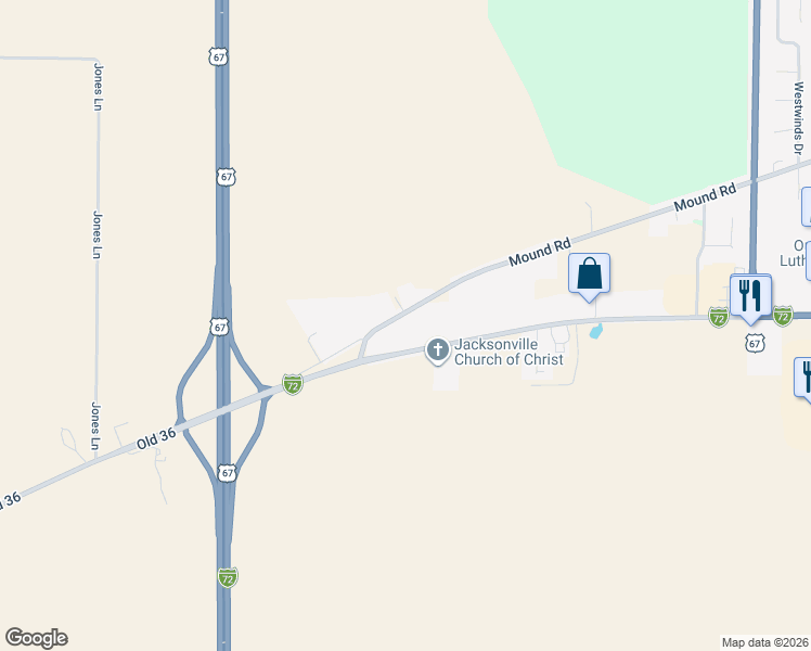 map of restaurants, bars, coffee shops, grocery stores, and more near 2371 Mound Road in Jacksonville