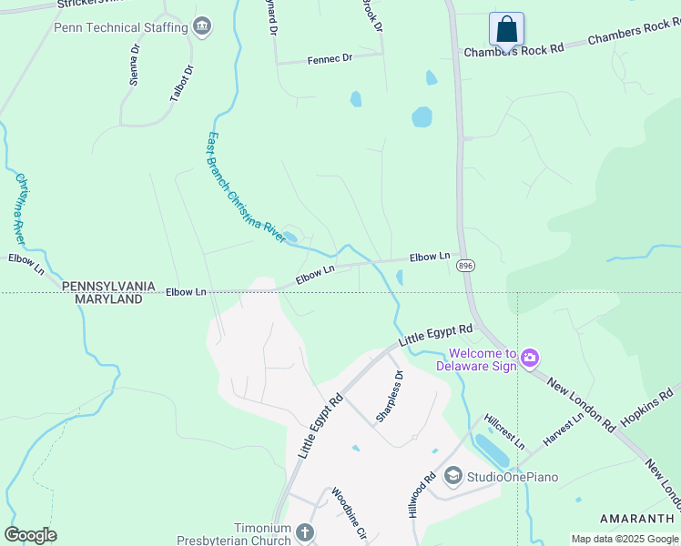 map of restaurants, bars, coffee shops, grocery stores, and more near 190 Elbow Lane in Landenberg
