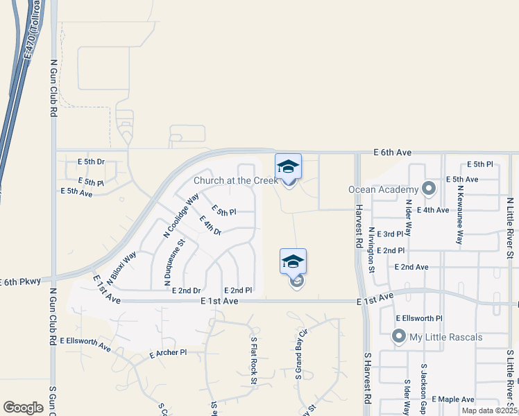 map of restaurants, bars, coffee shops, grocery stores, and more near 464 North Flat Rock Street in Aurora