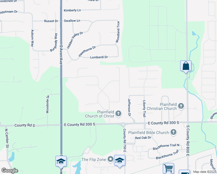 map of restaurants, bars, coffee shops, grocery stores, and more near 2755 Chalbury Drive in Plainfield