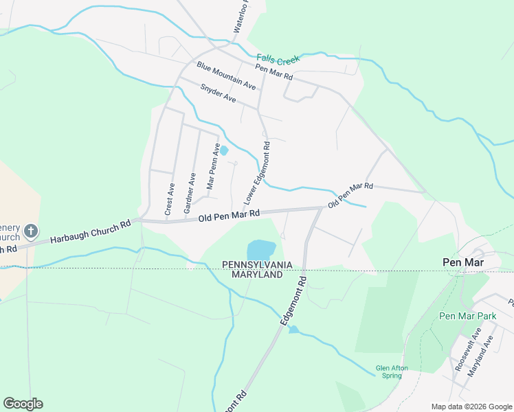 map of restaurants, bars, coffee shops, grocery stores, and more near 12449 Old Pen Mar Road in Waynesboro