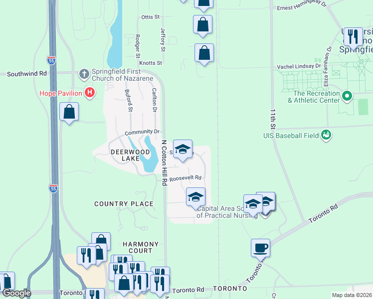 map of restaurants, bars, coffee shops, grocery stores, and more near 14 Sarah Ave in Springfield