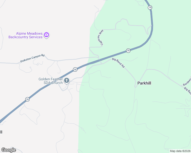 map of restaurants, bars, coffee shops, grocery stores, and more near 4007 Detlow Road in Oroville