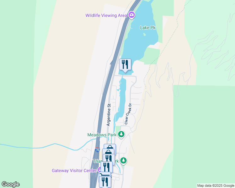 map of restaurants, bars, coffee shops, grocery stores, and more near 2091 Clear Creek Drive in Georgetown